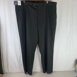 Stafford Suit Separate Pants Mens 44x30 Brown Pinstripe Classic Fit New
